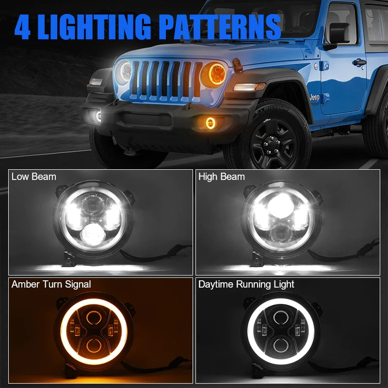 9 inch LED Headlights For Jeep JL/JT