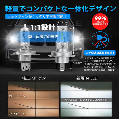 Hot Selling Lighting System Car H4 headlights bulb auto 25W IP67 6000K H4 headlights for car universal headlight bulb h4
